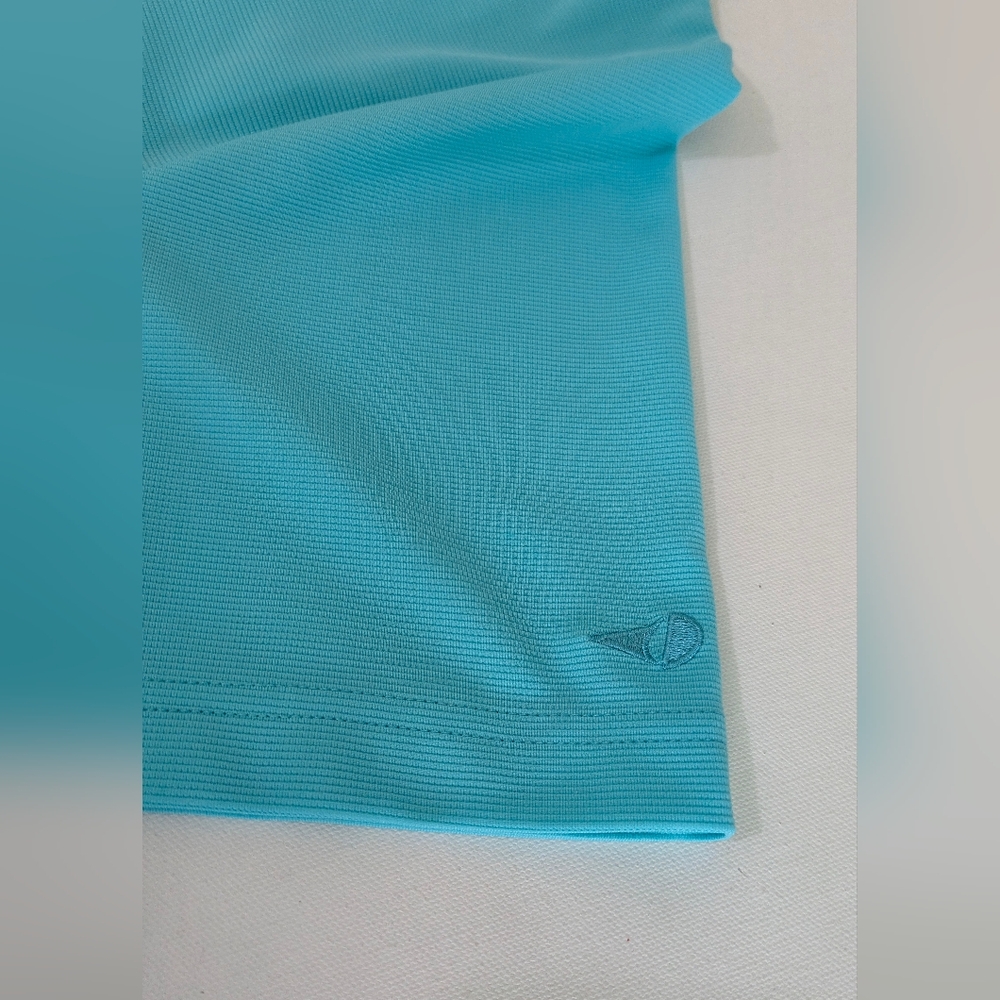 GRAND SLAM Men's GOLF POLO TEE KNIT SHIRT EASY CARE Performance Sz L Turquoise - Picture 9 of 11